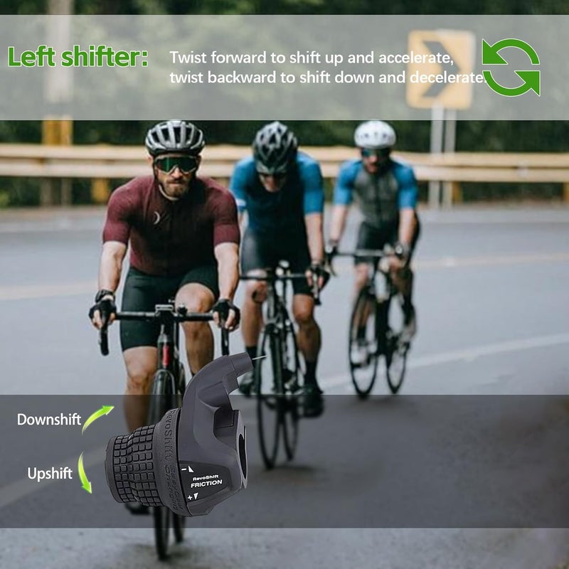 Tailcle 3 Speed Grip Gear Shifter, Bicycle Revoshift Right SL-RS25-3L Shift Lever Bicycle Twist Grip Gear Shifter for MTB Mountain Bike (RS25-3 Speed Bike Gear Shifter) - Image 3